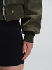 Cropped Nylon Twill Bomber Jacket