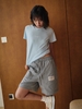 Black Cotton Twill Slub Babytee