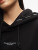 Black Embroider Private Hoodie