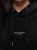 Black Embroider Private Hoodie