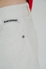 White Knee-Length Wide Denim Shorts