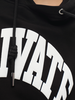 Black Hoodie Vintage Logo Private