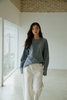 Dusty Blue Striped Long Sleeves T-Shirt