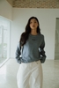 Dusty Blue Striped Long Sleeves T-Shirt