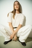 Beige Tencel-Cashmere T-Shirt