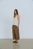 Wool-Wide Cropped Trousers