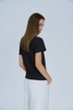 Dark Blue Cotton Twill Slub Baby Tee