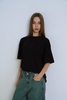 Black Tencel-Cashmere T-Shirt