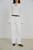 White Curved Leg Jeans