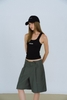 Grey Pleated Bermuda Short