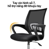 ghế xoay làm việc văn phòng lưng lưới xoay tròn 360