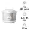 Nồi cơm điện Philips HD3008/30 dung tích 1.8L, công suất 700W, 10 chế độ nấu, lòng nồi chống dính, giữ ấm lâu