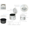 Nồi cơm điện Philips HD3008/30 dung tích 1.8L, công suất 700W, 10 chế độ nấu, lòng nồi chống dính, giữ ấm lâu
