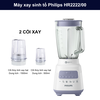 Máy xay sinh tố Philips HR2221/00 công suất 350 W, dung tích cối 2L, xay đá mịn nhanh gấp 2 lần