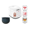 Nồi cơm điện tử Tefal RK733168 dung tích 1.8 L, công suất 750 W, lòng nồi chống dính vân đá dày 1.49 mm, giữ ấm đến 12 giờ