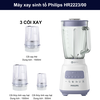 Máy xay sinh tố Philips HR2221/00 công suất 350 W, dung tích cối 2L, xay đá mịn nhanh gấp 2 lần