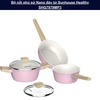 Bộ nồi phủ sứ Nano đáy từ Sunhouse Healthy SHG7979MP3