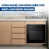 Lò nướng Comfee CO-AC70KB âm tủ, dung tích 70 lít, 8 chức năng nấu cài sẵn,, thiết kế kính đen sang trọng