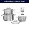 Bộ nồi Inox 3 đáy Sunhouse SHG361