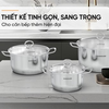 Bộ nồi inox 5 đáy Sunhouse SHG788 3 nồi nắp kính