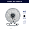 Quạt sàn Tefal VH686790 công suất 80 W, 6 cánh 40 cm,  động cơ bạc thau bền bỉ