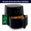 Nồi chiên không dầu Philips HD9280/90 dung tích 6.2L, công suất 2000W, kết nối WiFi