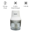 Máy xay thực phẩm Philips HR1393/00 công suất 450W, cối nhựa 0.7L, lưỡi thép không gỉ, xay thịt, rau củ nhanh chóng