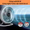 Quạt sàn Tefal VH686790 công suất 80 W, 6 cánh 40 cm,  động cơ bạc thau bền bỉ