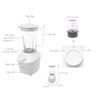 Máy xay sinh tố Philips HR2041/10 Công suất 450 W, ProBlend system, dung tích cối 1.9L