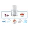 Máy xay thực phẩm Philips HR1393/00 công suất 450W, cối nhựa 0.7L, lưỡi thép không gỉ, xay thịt, rau củ nhanh chóng