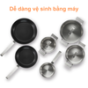 Bộ nồi chảo Bosch HEZ9SE060 cao cấp 6 món vung kính, 4 nồi & 2 chảo chống dính sang trọng, chất lượng
