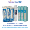 Combo 10 lõi lọc nước karofi (12CTO3, RO 100GPD Mỹ, cụm HP 6.2) dùng cho máy KAQ-U05, KAQ-U95, S-S038,...