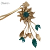 Charm hoa dã quỳ iSeren, da dê cao cấp, da thật handmade, móc khóa, charm treo túi xách, quà tặng cao cấp