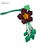 Charm hoa trà iSeren, da dê cao cấp, da thật handmade, móc khóa, charm treo túi xách, quà tặng cao cấp