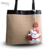 Charm Mèo Thần Tài (Maneki Neko) iSeren, da bò cao cấp, da thật handmade, móc khóa, charm treo túi xách, quà tặng cao cấp