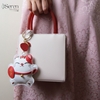 Charm Mèo Thần Tài (Maneki Neko) iSeren, da bò cao cấp, da thật handmade, móc khóa, charm treo túi xách, quà tặng cao cấp