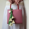 Charm hoa chuông iSeren, da bê cao cấp, da thật handmade, móc khóa, charm treo túi xách, quà tặng cao cấp