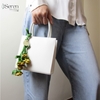 Charm hoa hồng tỉ muội iSeren, da dê cao cấp, da thật handmade, móc khóa, charm treo túi xách, quà tặng cao cấp
