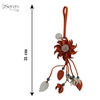 Charm hoa dã quỳ iSeren, da dê cao cấp, da thật handmade, móc khóa, charm treo túi xách, quà tặng cao cấp