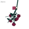 Charm hoa hồng tỉ muội iSeren, da dê cao cấp, da thật handmade, móc khóa, charm treo túi xách, quà tặng cao cấp
