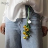 Charm hoa hồng tỉ muội iSeren, da dê cao cấp, da thật handmade, móc khóa, charm treo túi xách, quà tặng cao cấp