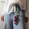 Charm hoa hồng tỉ muội iSeren, da dê cao cấp, da thật handmade, móc khóa, charm treo túi xách, quà tặng cao cấp