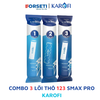 Bộ lõi lọc nước thô 123 SMAX Pro Karofi - Hàng chính hãng, lắp được cho các máy lọc RO có 3 cốc lọc thô 10 inch
