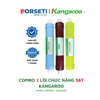 Combo 3 lõi chức năng tạo khoáng Kangaroo 567 (Nano,Ceramic,Alkaline) - Hàng chính hãng