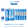 Combo 8 lõi cho máy lọc nước Karofi 12356789 (1 bộ lọc thô số 1,2,3+ 1 bộ chức năng 56789) Tặng tay tháo cốc lọc