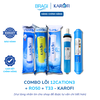 Combo 5 lõi lọc nước Karofi gồm 123 (Lõi 2 Cation to) + RO50 Dupont + lõi T33