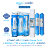 Combo 6 lõi Karofi gồm bộ thô 123 + RO đúc 100gpd Hàn + lõi 58 (T33, Nano)