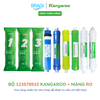 Combo 9 lõi lọc nước máy KG110 Kangaroo (123, RO 50GPD, Nano, Alkaline, Maifan, Orp, 5in1)
