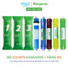 Combo bộ lọc thô 123 EXTRA + màng RO 50 KGR + lõi 5678 Kangaroo (Nano, Ceramic, Alkaline, Maifan) + đèn UV Philips 2 chân 2 đầu KÈM CÚT + DÂY