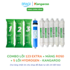 Combo 9 Lõi Lọc Nước Kangaroo gồm 123EXTRA + màng RO50 KGR + 5 lõi Hydrogen+ (Fir+, OrpH+, HypH+, Nano Carbon+, Mineral+)  KÈM CÚT + DÂY